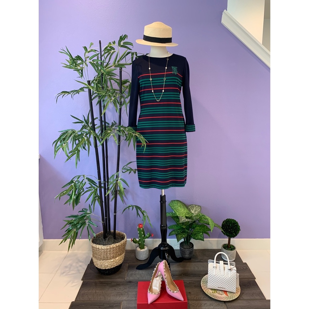 Italian Striped Marine Knit Dress